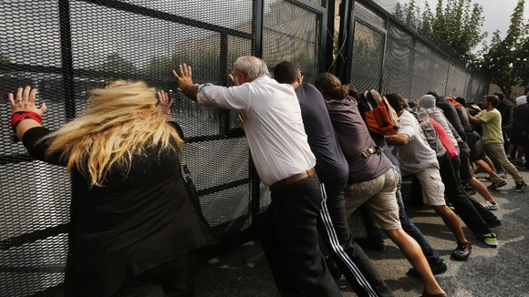 Greece protests over Angela Merkel visit