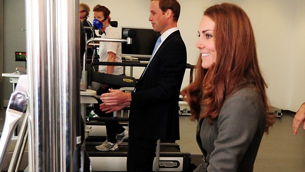 Kate and William playing reaction game