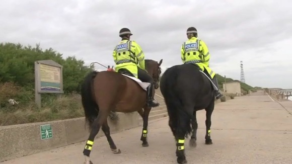 Two of the Essex Police horses and riders