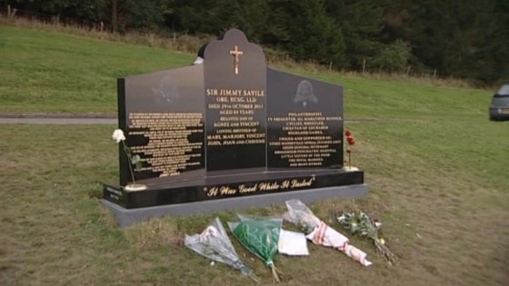 Savile's original headstone before it was demolished.