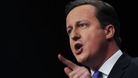 David Cameron addresses the Conservative Party conference