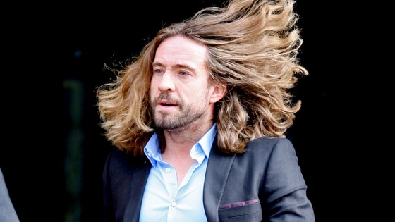 Justin Lee Collins pictured leaving St Albans Crown Court yesterday.