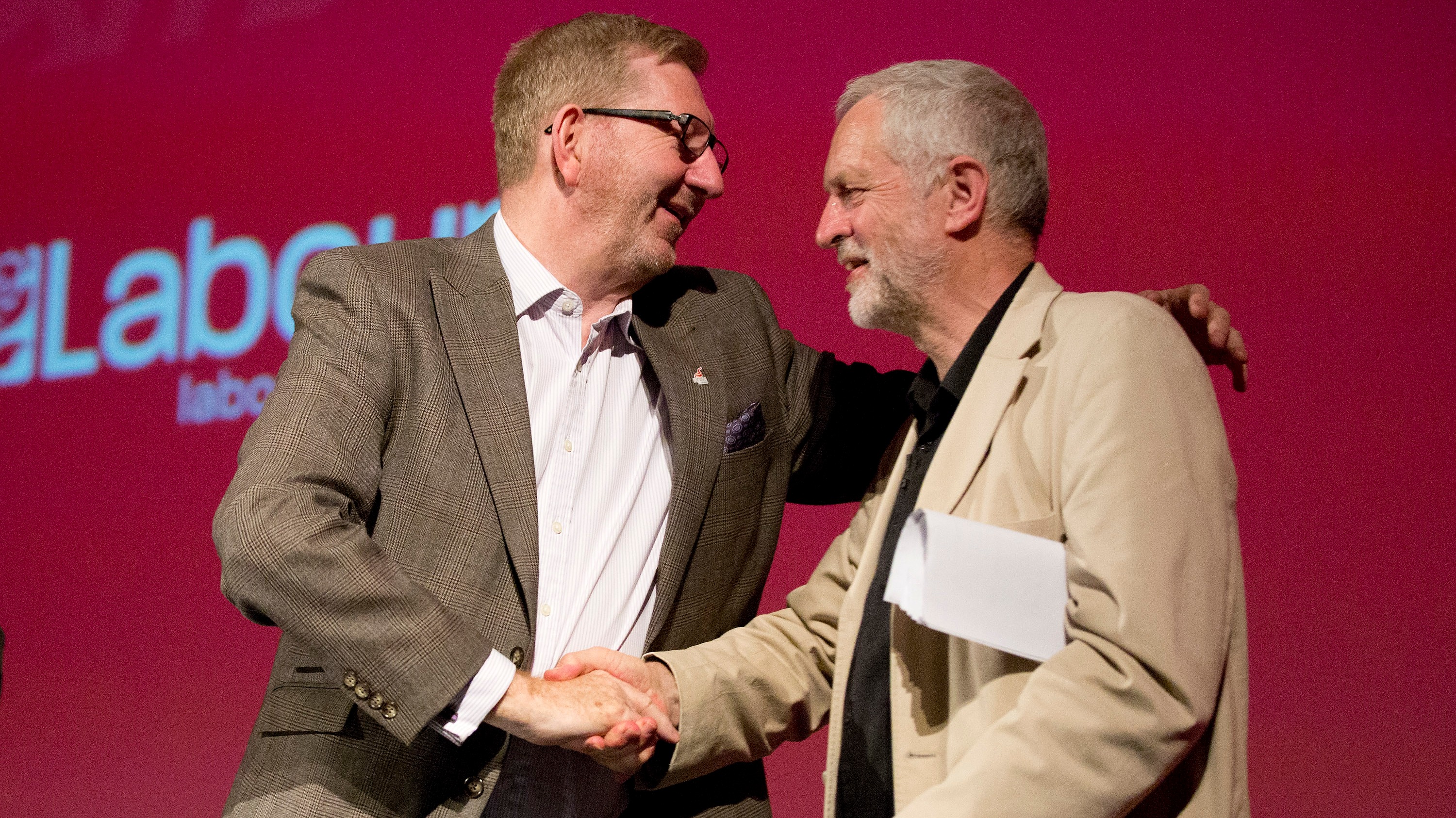 Image result for jeremy corbyn len mccluskey