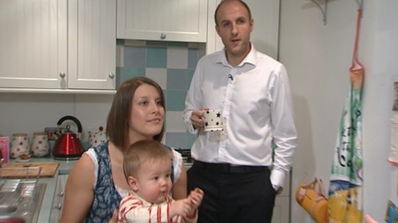 James and Sarah live at the rented property with their young son