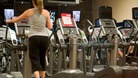 Woman excessing in gym