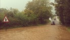 Road flooding in Newport, Pembrokeshire