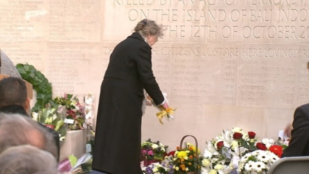 Relatives and families laid floral tributes