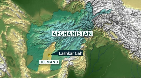 Two British soldiers were shot dead at the British HQ in Lashkar Gar, Afghanistan 