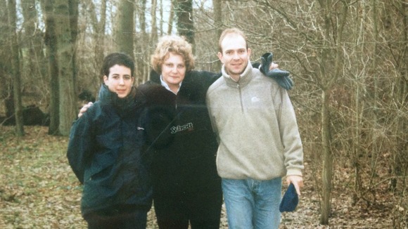 Dan Miller (right) with his sister Susanna (centre) and her partner Theresa.
