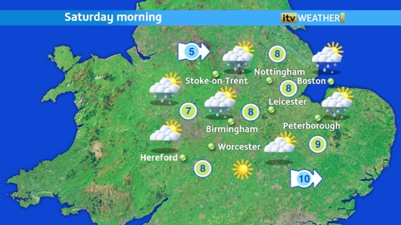 Saturday morning will have some run to the north of the region