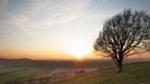 Sunset at Bison Hill in the Chilterns near Whipsnade Zoo in Bedfordshire