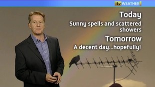 Simon Parkin in front of weather photo