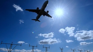 A plane takes off from Heathrow