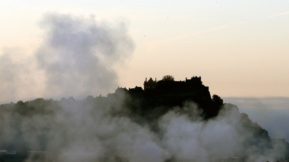 Stirling Castle surrounded in early morning mist last week.