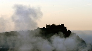 Stirling Castle surrounded in early morning mist last week.