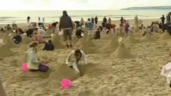 World record sandcastle builders