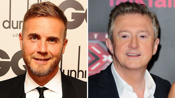 X Factor judges Gary Barlow and Louis Walsh.