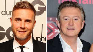 X Factor judges Gary Barlow and Louis Walsh.