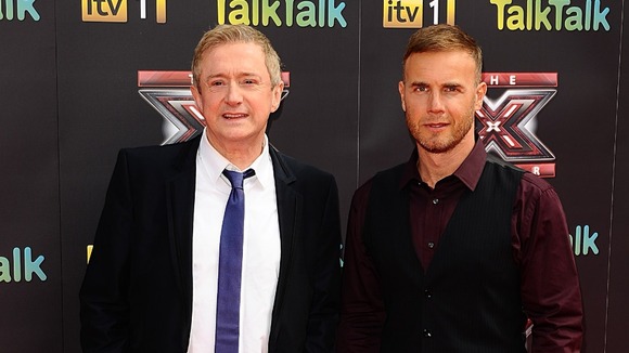 The X Factor judges Louis Walsh and Gary Barlow pictured together in 2011.
