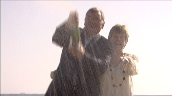 Spraying champagne