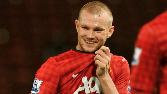 Manchester United's Ryan Tunnicliffe last month