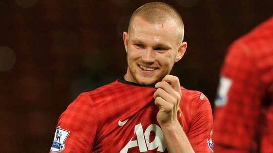 Manchester United's Ryan Tunnicliffe last month