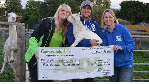 Cheque presentation to animal charity