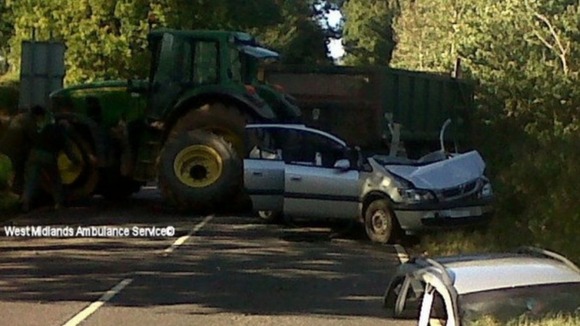 The accident took place at around 1:05pm today