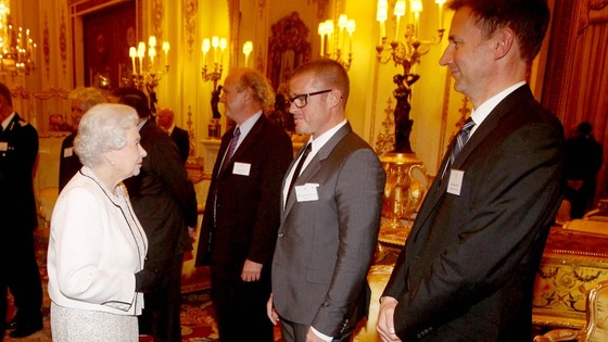 Her Majesty meets chef Heston Blumenthal and Health Secretary Jeremy Hunt.