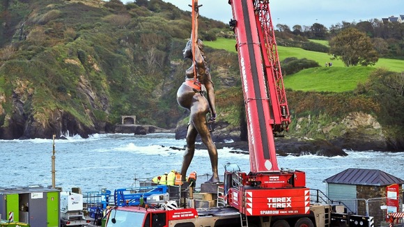 A 65ft Damien Hirst statue erected
