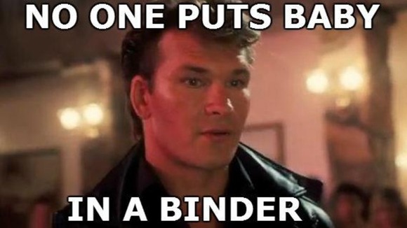 Nobody puts baby in a binder