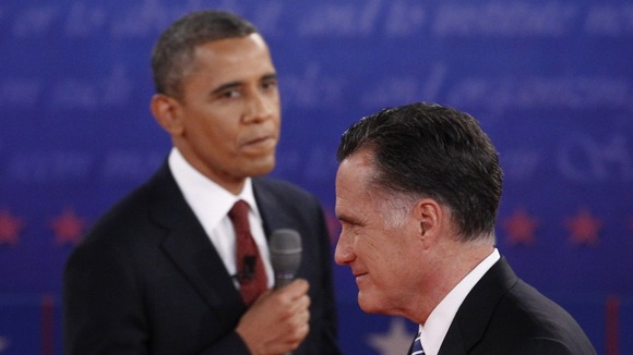 US President Obama and Republican Presidential nominee Mitt Romney