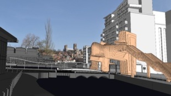Level crossing footbridge design