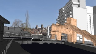Level crossing footbridge design