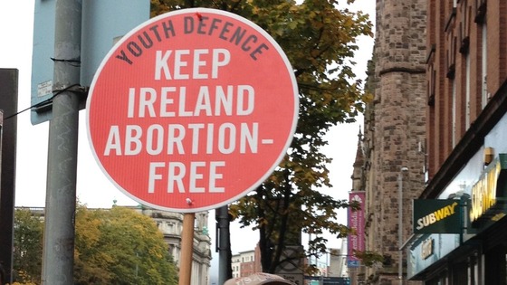 Keep Ireland Abortion free sign