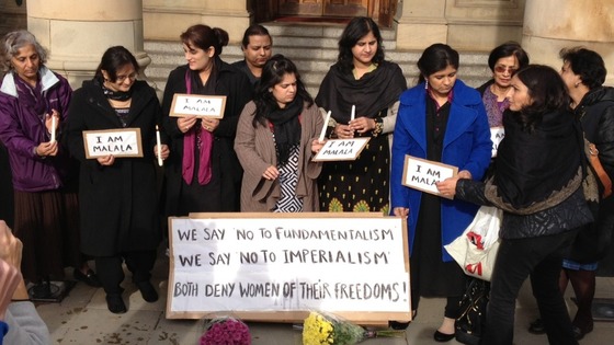 Women take part in the Vigil in Birmingham