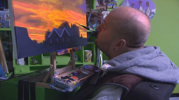 Technology helps Barry West live independently despite being paralysed from the neck down.