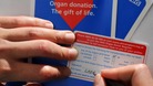 An organ donor card