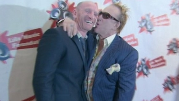 Gareth Thomas and Mickey Rourke