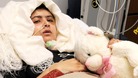 Malala pictured at the Queen Elizabeth Hospital in Birmingham today