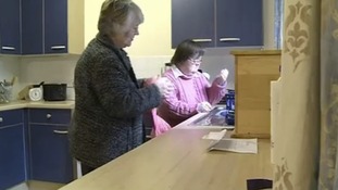 People washing up