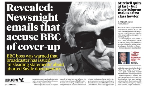 The Independent front page
