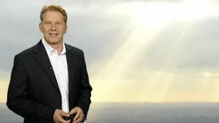 Simon Parkin in front of weather photo