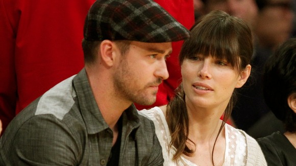 Justin Timberlake and Jessica Biel pictured watching basketball in May