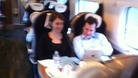ITV Granada reporter Rachel Townsend managed to get this picture of the Chancellor and his aide on their train from Wilmslow to Euston.