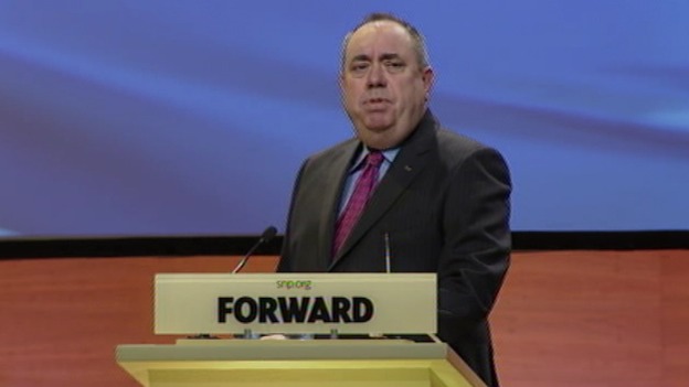 Alex Salmond at the SNP conference