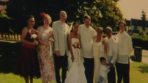 Fen Jerimiah and Martin Burley on their wedding day
