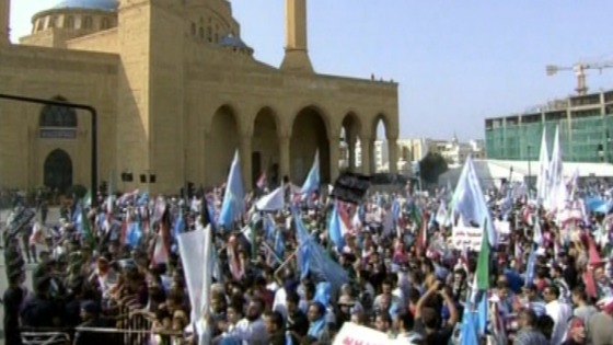 Crowds in central Martyrs' Square