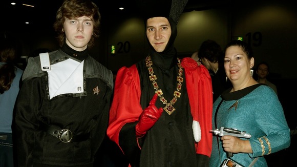 Visitors in costume at Destination Star Trek