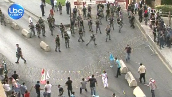 Protesters clash with police